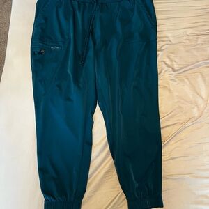 2X Women’s Dark Teal High Waisted Jogger Scrub Pants